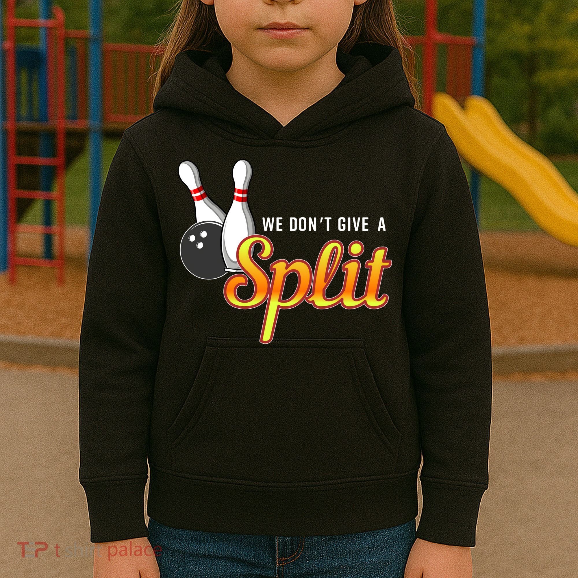 Bowling We Don't Give A Split Kids Hoodie