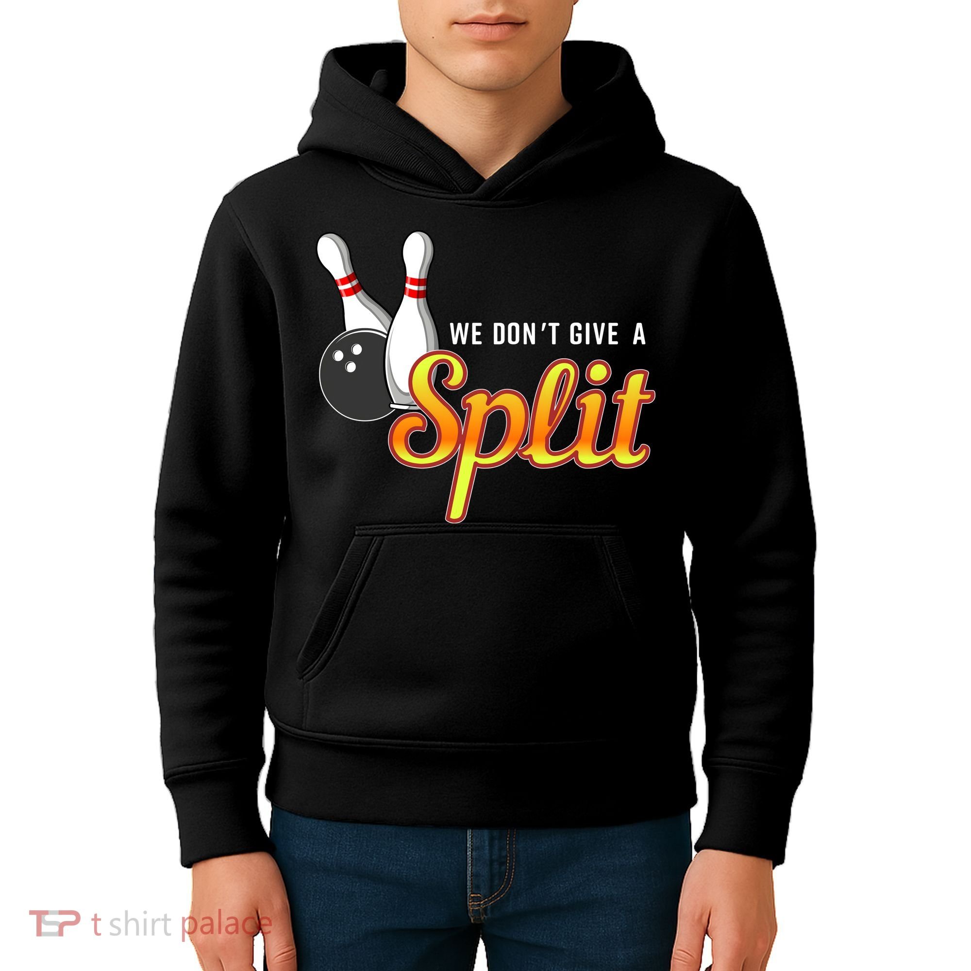 Bowling We Don't Give A Split Kids Hoodie