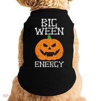 Big Ween Energy Lazy Halloween Costume Scary Pumpkin Doggie Tank thumb 0