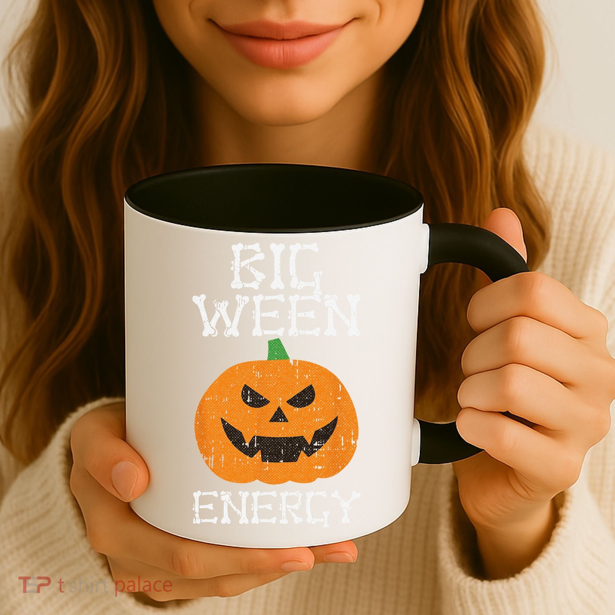 Big Ween Energy Lazy Halloween Costume Scary Pumpkin Coffee Mug