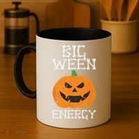 Big Ween Energy Lazy Halloween Costume Scary Pumpkin Coffee Mug thumb 4