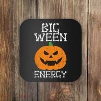 Big Ween Energy Lazy Halloween Costume Scary Pumpkin Coaster thumb 0