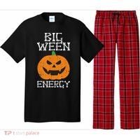 Big Ween Energy Lazy Halloween Costume Scary Pumpkin Pajama Set thumb 0