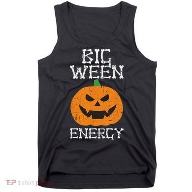 Big Ween Energy Lazy Halloween Costume Scary Pumpkin Tank Top