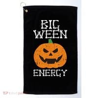 Big Ween Energy Lazy Halloween Costume Scary Pumpkin Golf Towel thumb 0