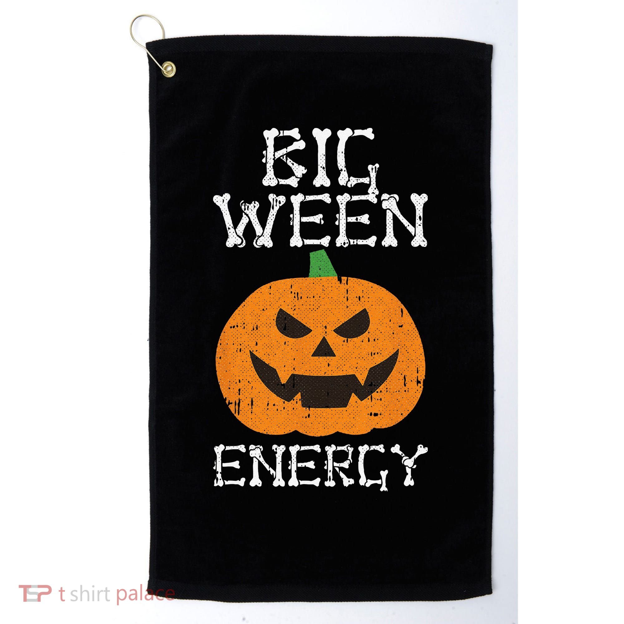 Big Ween Energy Lazy Halloween Costume Scary Pumpkin Golf Towel