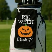 Big Ween Energy Lazy Halloween Costume Scary Pumpkin Golf Towel thumb 2