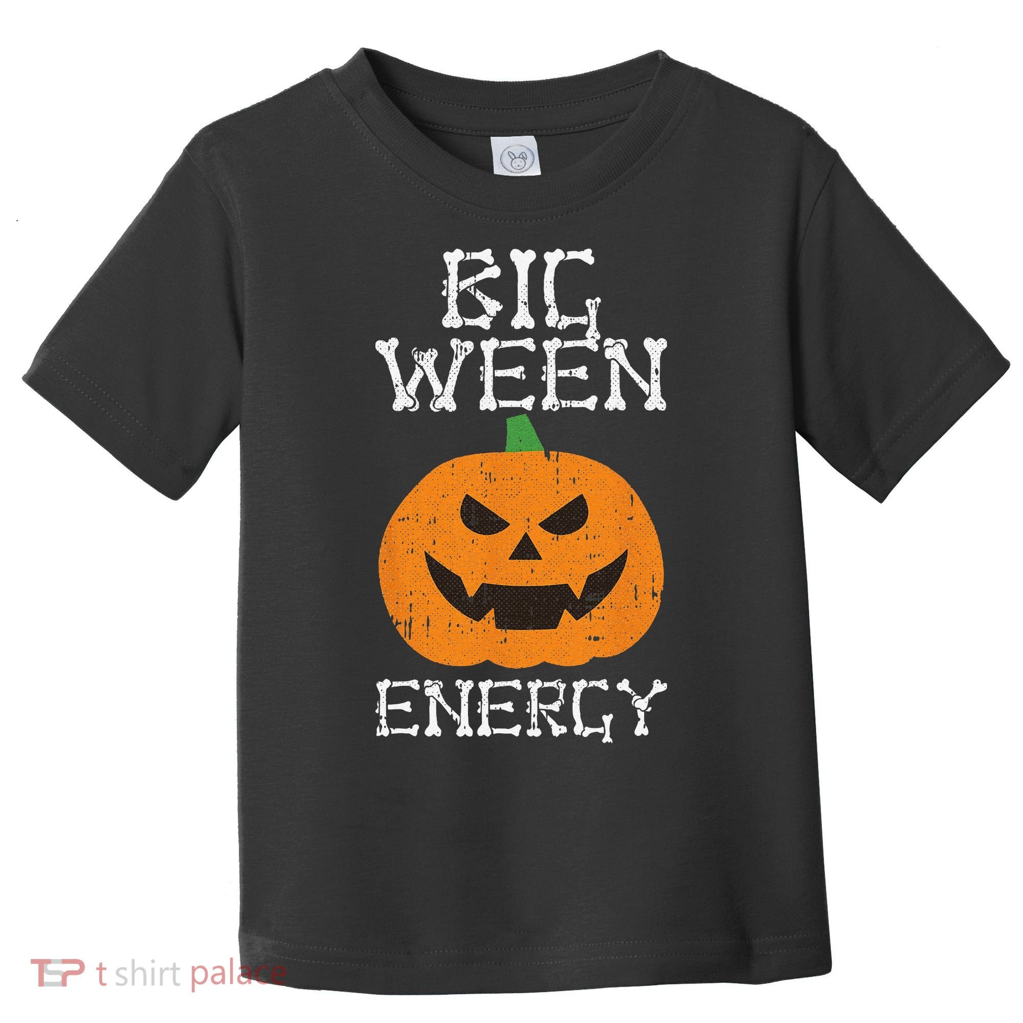 Big Ween Energy Lazy Halloween Costume Scary Pumpkin Toddler T-Shirt