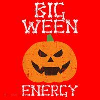 Big Ween Energy Lazy Halloween Costume Scary Pumpkin Santa Hat thumb 1