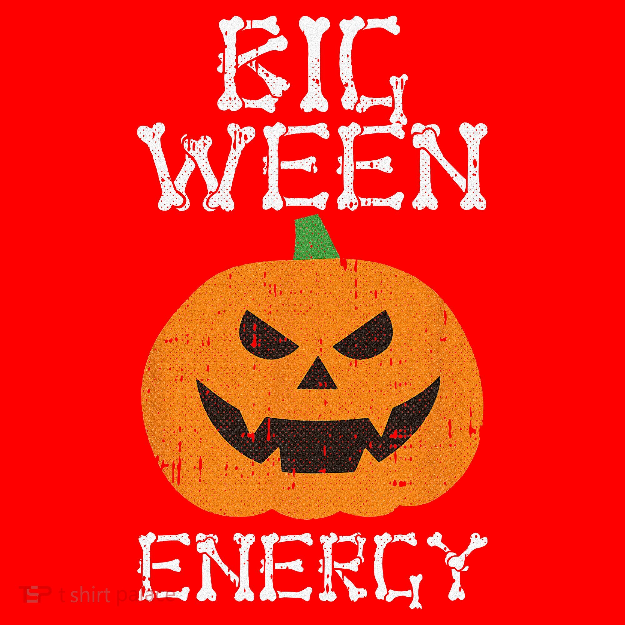 Big Ween Energy Lazy Halloween Costume Scary Pumpkin Santa Hat