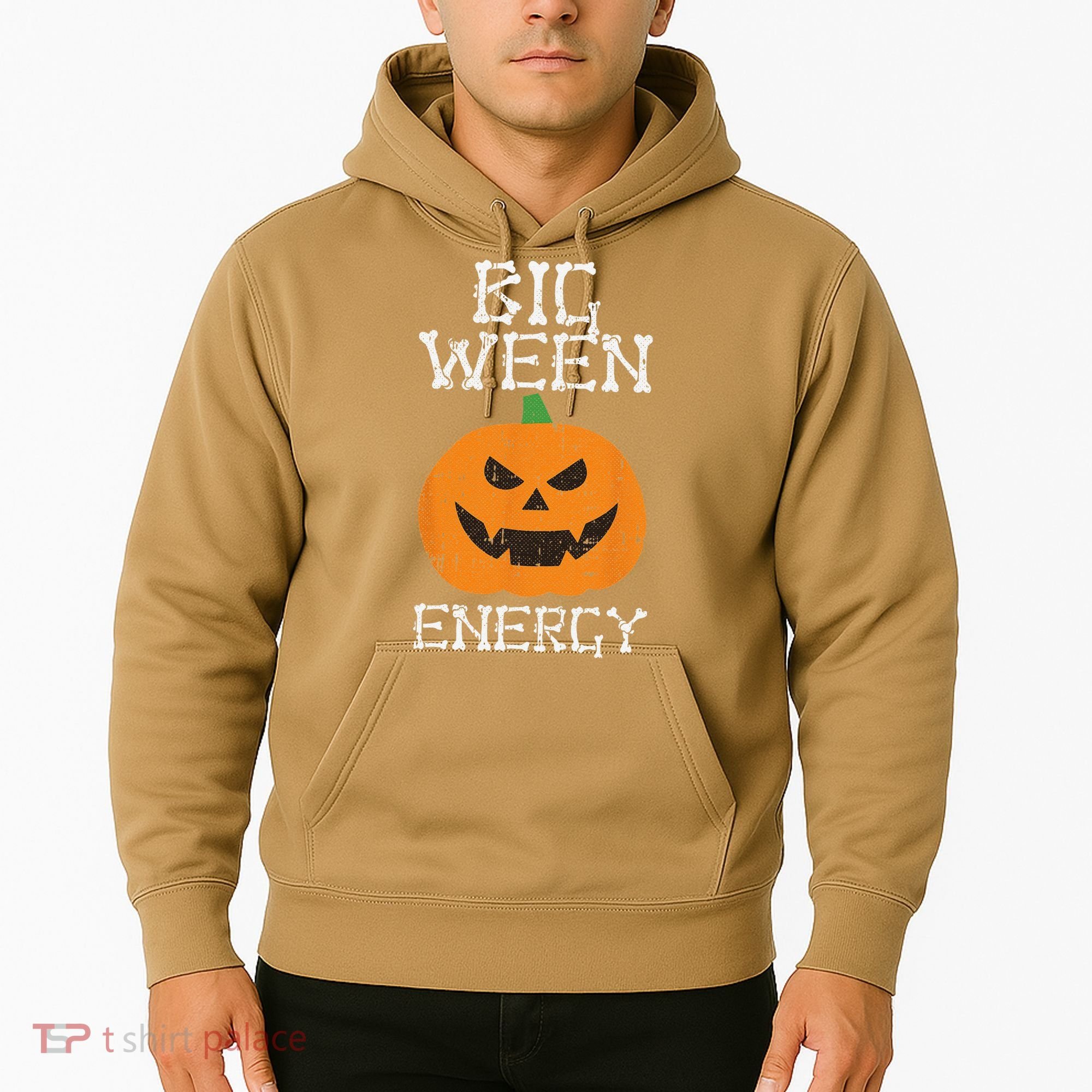 Big Ween Energy Lazy Halloween Costume Scary Pumpkin Hoodie