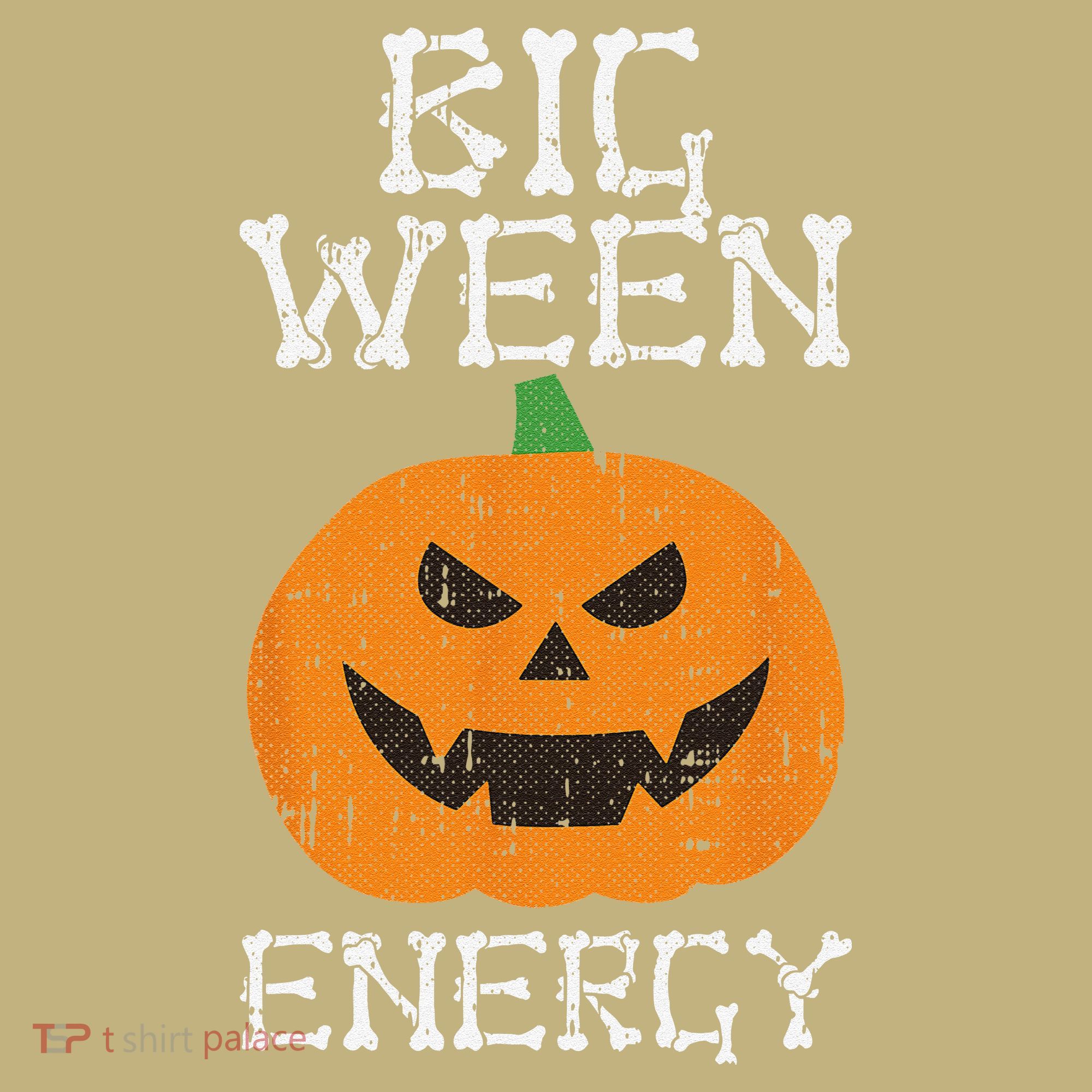 Big Ween Energy Lazy Halloween Costume Scary Pumpkin Polo