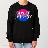 Bi Wife Energy Bisexual Pride Bisexual Flag Bi Pride Women's Sweatshirt thumb 0