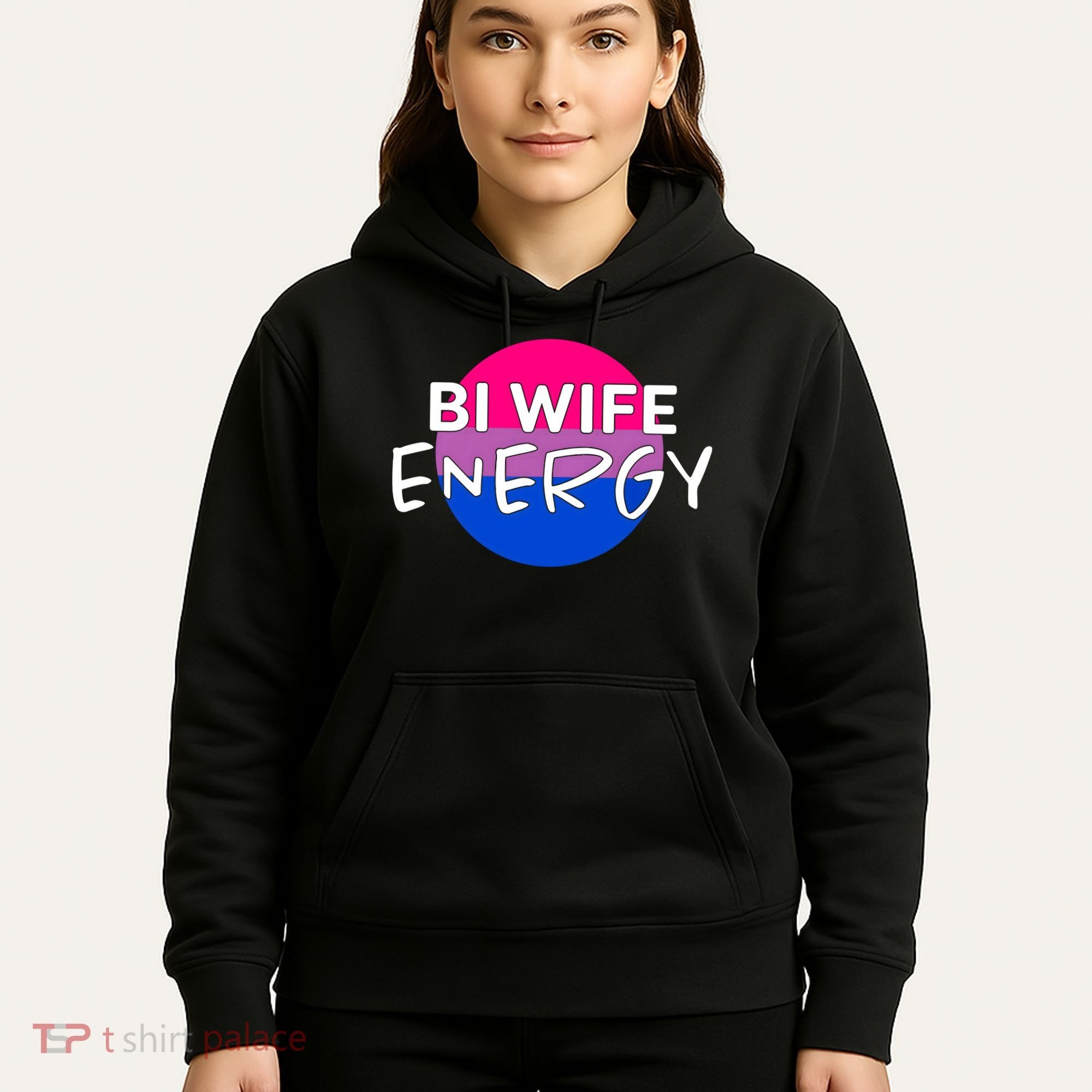 Bi Wife Energy Bisexual Pride Bisexual Flag Bi Pride Hoodie