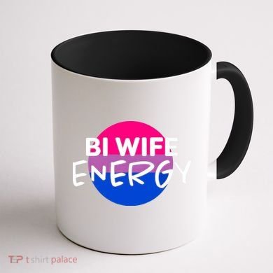 Bi Wife Energy Bisexual Pride Bisexual Flag Bi Pride Coffee Mug back