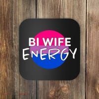 Bi Wife Energy Bisexual Pride Bisexual Flag Bi Pride Coaster thumb 0