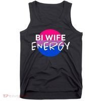 Bi Wife Energy Bisexual Pride Bisexual Flag Bi Pride Tank Top thumb 0