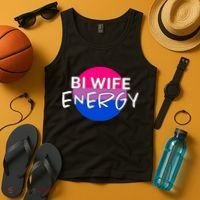 Bi Wife Energy Bisexual Pride Bisexual Flag Bi Pride Tank Top thumb 4