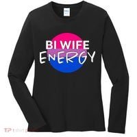 Bi Wife Energy Bisexual Pride Bisexual Flag Bi Pride Women's Long Sleeve Shirt thumb 0