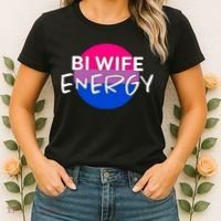 Bi Wife Energy Bisexual Pride Bisexual Flag Bi Pride Women's T-Shirt thumb 2