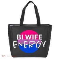 Bi Wife Energy Bisexual Pride Bisexual Flag Bi Pride Tote Bag thumb 0