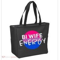 Bi Wife Energy Bisexual Pride Bisexual Flag Bi Pride Tote Bag thumb 2
