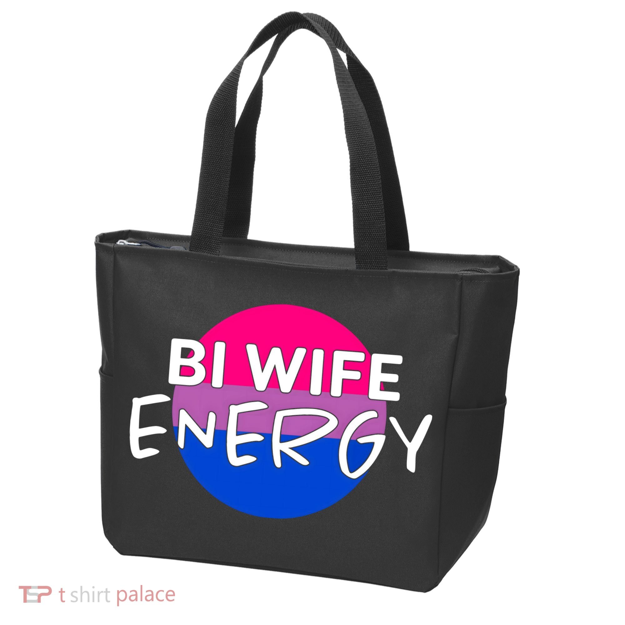 Bi Wife Energy Bisexual Pride Bisexual Flag Bi Pride Tote Bag