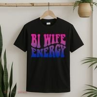 Bi Wife Energy Bisexual Pride Bisexual Flag Retro Vintage T-Shirt thumb 2