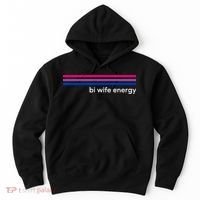 Bi Wife Energy Bisexual Pride Flag Bisexuality LGBTQ Hoodie thumb 0