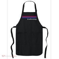 Bi Wife Energy Bisexual Pride Flag Bisexuality LGBTQ Apron thumb 0