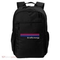 Bi Wife Energy Bisexual Pride Flag Bisexuality LGBTQ Backpack thumb 0