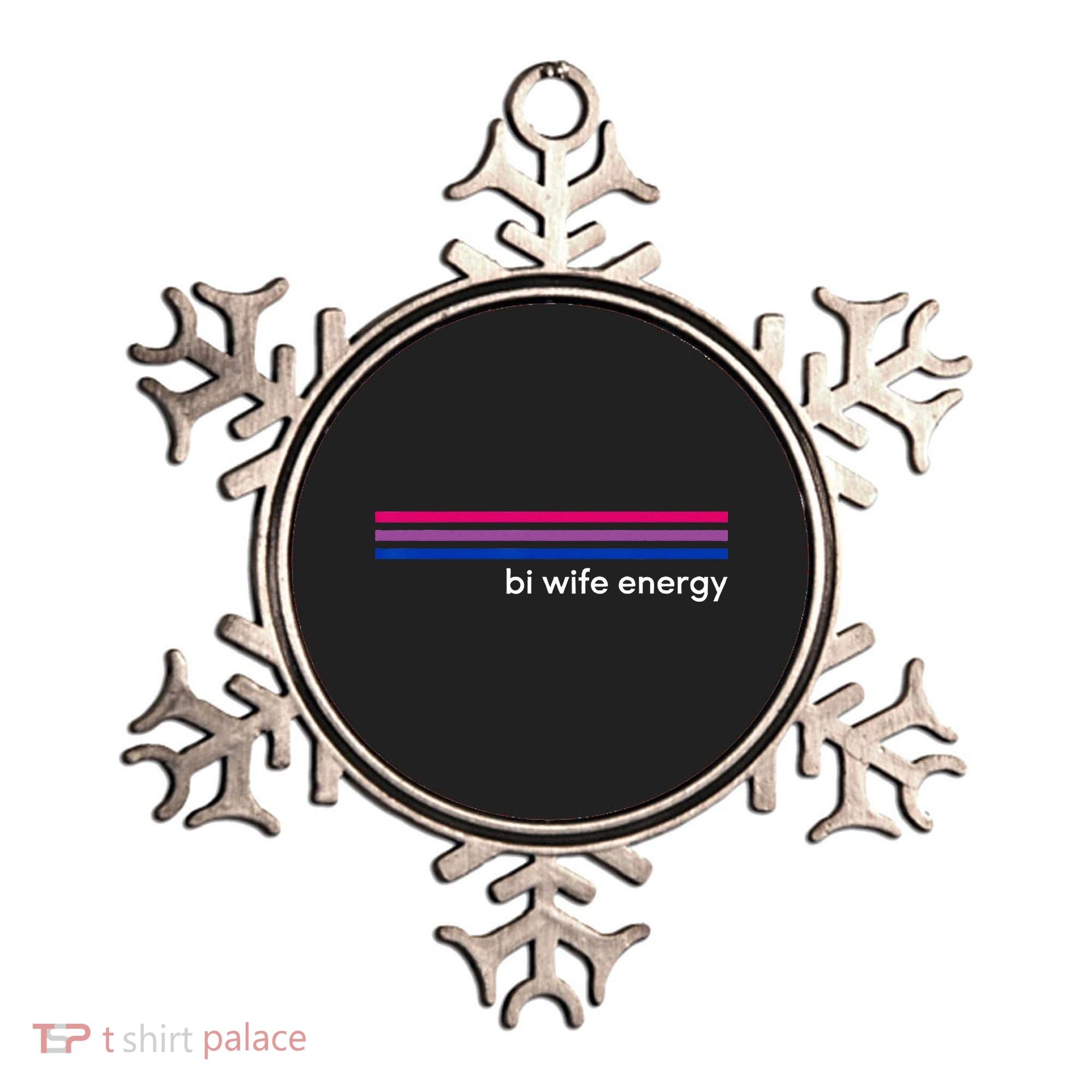 Bi Wife Energy Bisexual Pride Flag Bisexuality LGBTQ Ornament