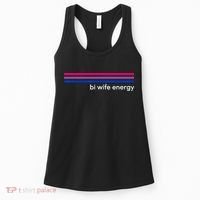 Bi Wife Energy Bisexual Pride Flag Bisexuality LGBTQ Women's Tank Top thumb 0