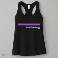 Bi Wife Energy Bisexual Pride Flag Bisexuality LGBTQ Women's Tank Top thumb 3