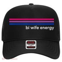 Bi Wife Energy Bisexual Pride Flag Bisexuality LGBTQ Hat thumb 0