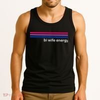 Bi Wife Energy Bisexual Pride Flag Bisexuality LGBTQ Tank Top thumb 3