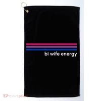 Bi Wife Energy Bisexual Pride Flag Bisexuality LGBTQ Golf Towel thumb 0