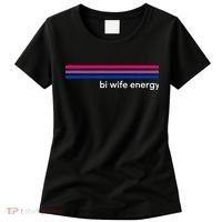 Bi Wife Energy Bisexual Pride Flag Bisexuality LGBTQ Women's T-Shirt thumb 0