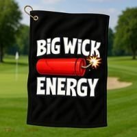 Big Wick Energy 4th Of July Funny Golf Towel thumb 1