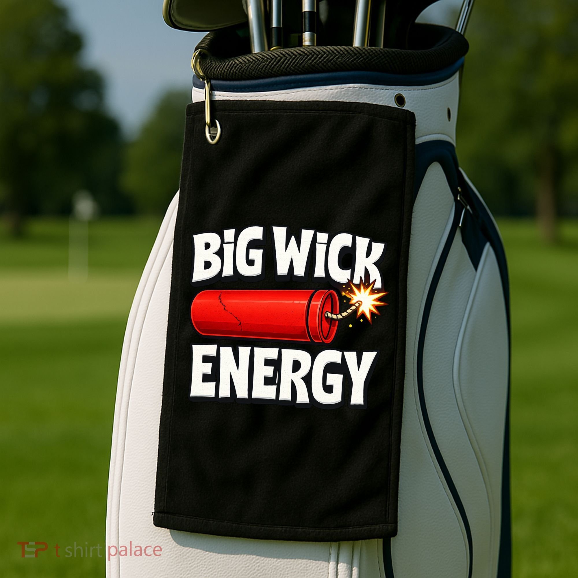 Big Wick Energy 4th Of July Funny Golf Towel