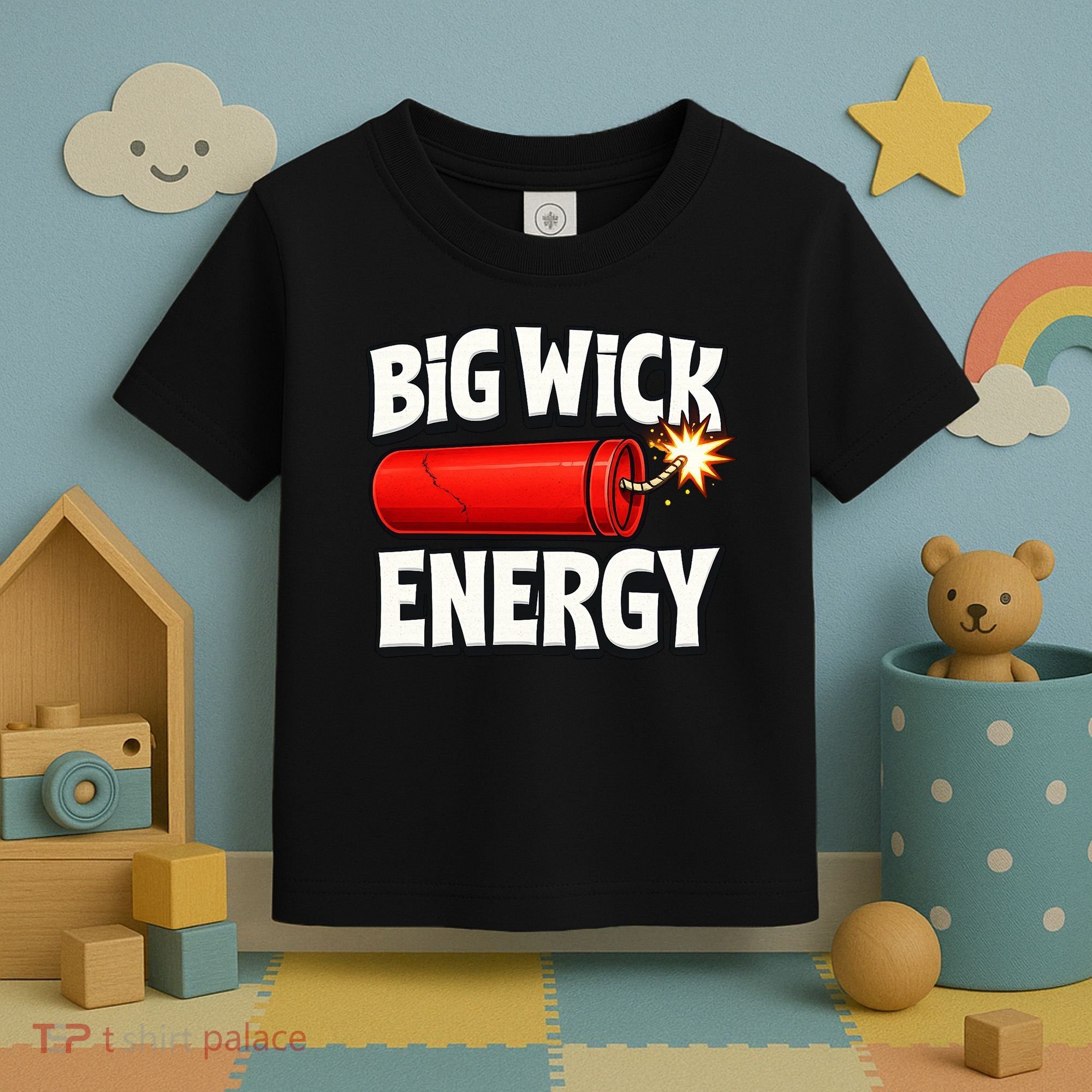 Big Wick Energy 4th Of July Funny Toddler T-Shirt