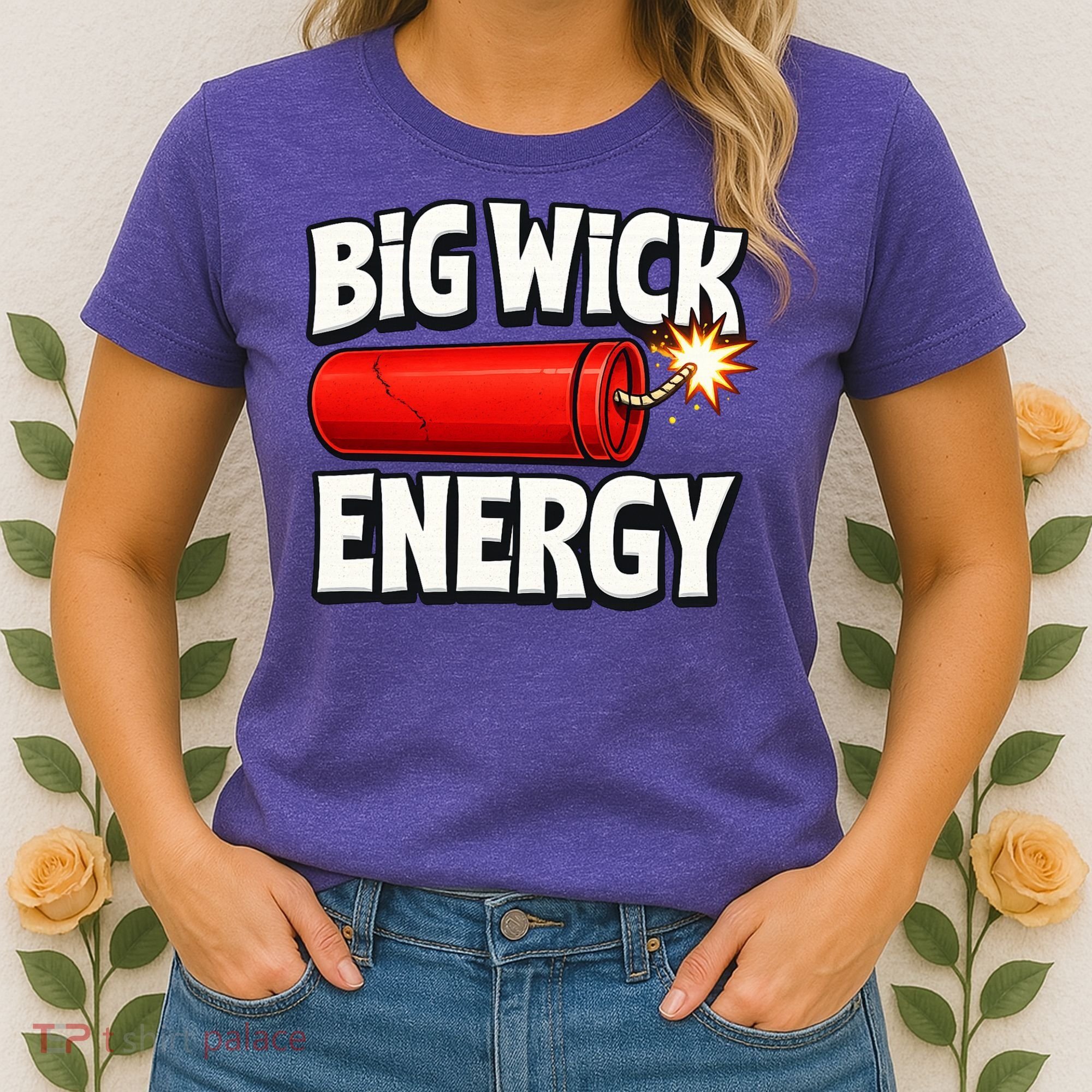 Big Wick Energy 4th Of July Funny Women's T-Shirt