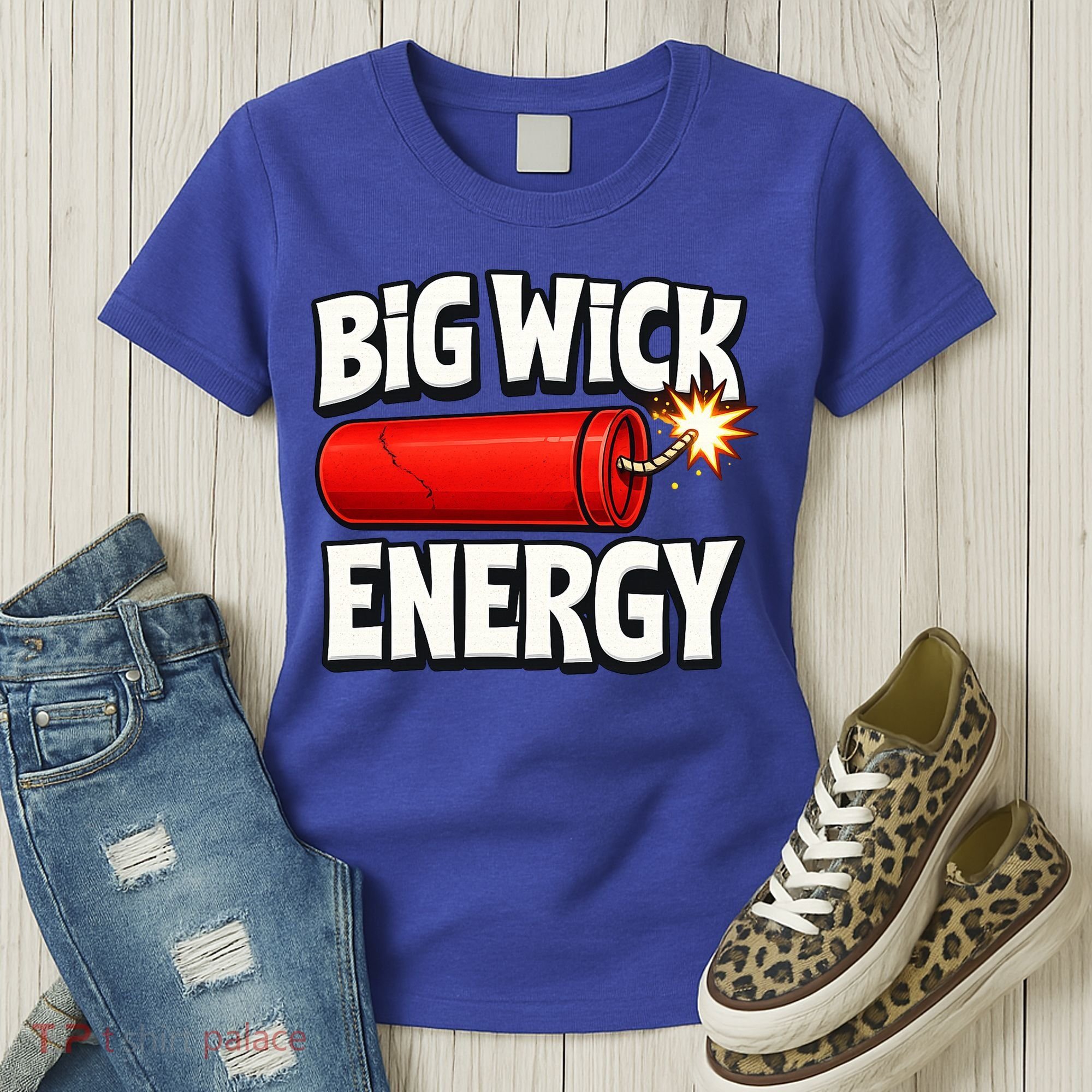 Big Wick Energy 4th Of July Funny Women's T-Shirt