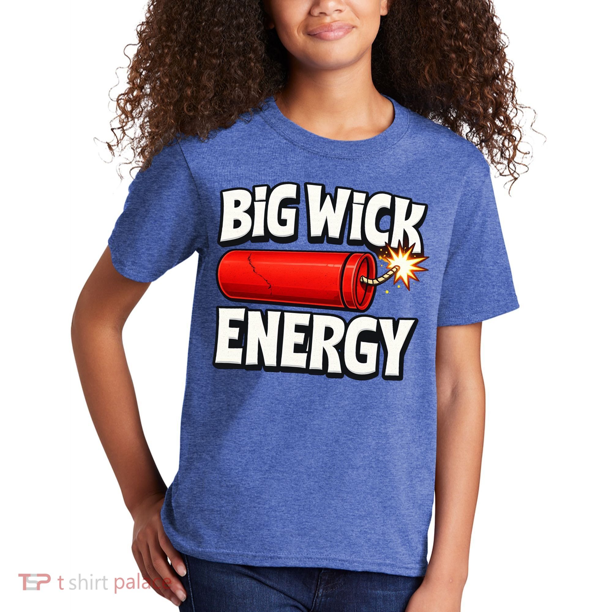 Big Wick Energy 4th Of July Funny Kids T-Shirt