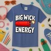 Big Wick Energy 4th Of July Funny Kids T-Shirt thumb 3