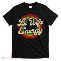Bi Wife Energy LGBTQ Retro Vintage T-Shirt thumb 0