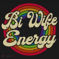 Bi Wife Energy LGBTQ Retro Vintage T-Shirt thumb 7