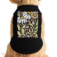 Boho Wildflowers Floral Nature Flower Doggie Tank thumb 0