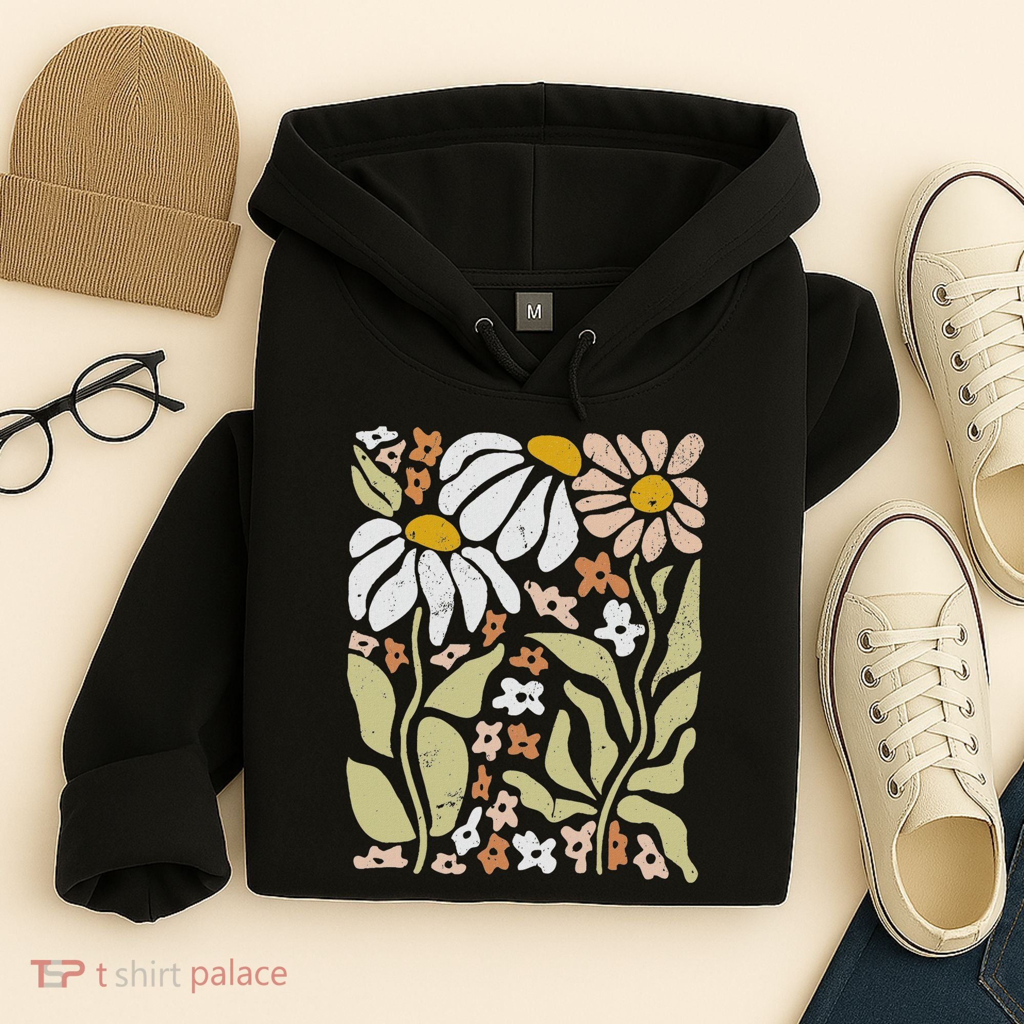 Boho Wildflowers Floral Nature Flower Hoodie