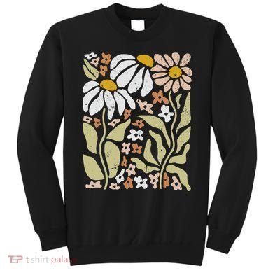 Boho Wildflowers Floral Nature Flower Sweatshirt